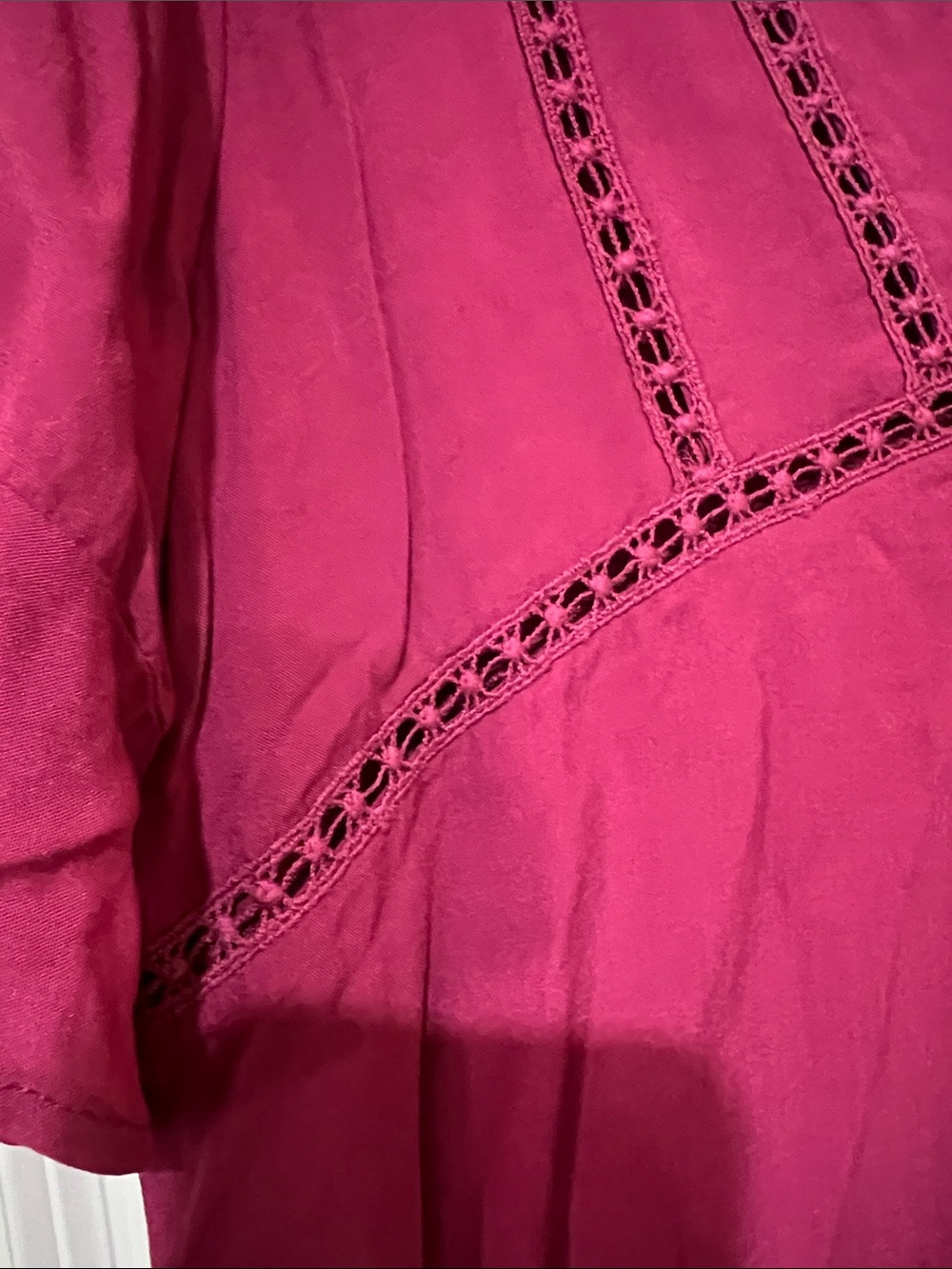 Raspberry   V-Neck Mini Dress H243 - Picture 4 of 10